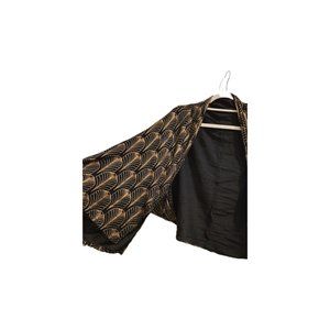 Gorgeous Art Deco Black and Gold Shrug Shawl